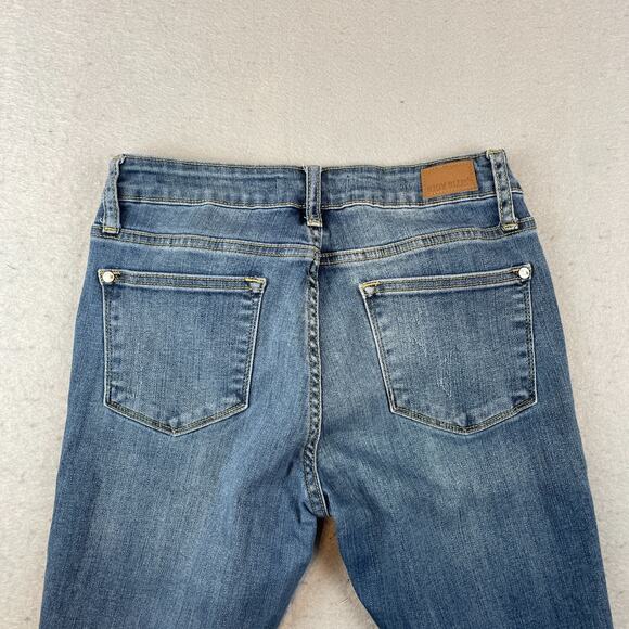 Judy Blue Womens Sz 28 Relaxed Fit Straight Leg Jeans Medium Distressed - Picture 9 of 13